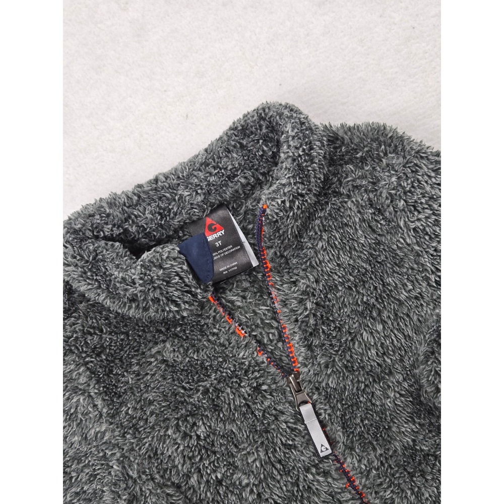 Gerry Kids 3T Fuzzy Fleece Zip Up Jacket Dark‎ Blue